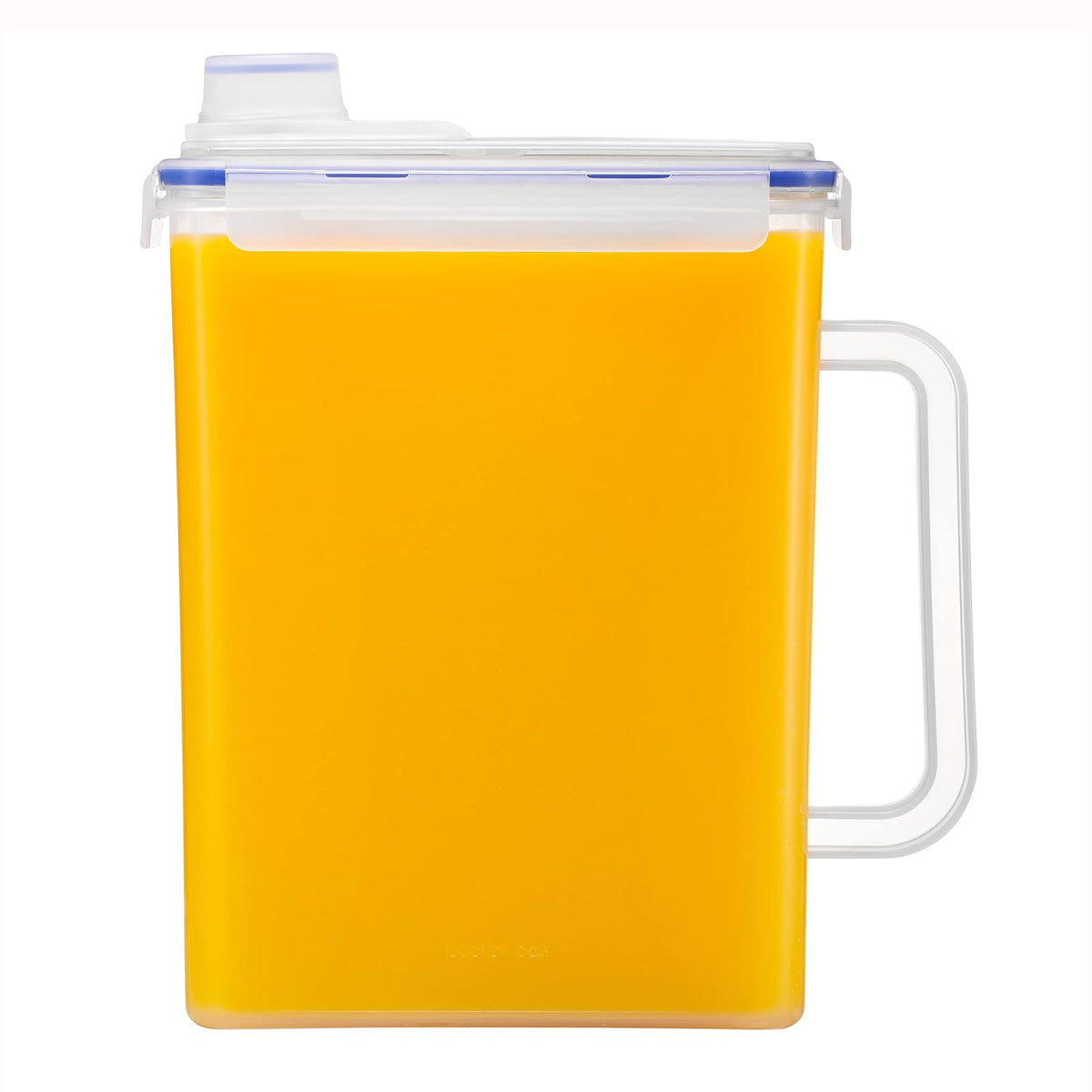 LocknLock - Jarra de agua para puerta de refrigerador, con asa, sin BPA, con tapa de rosca, perfecta para hacer tés y jugos, 1 galón, transparente