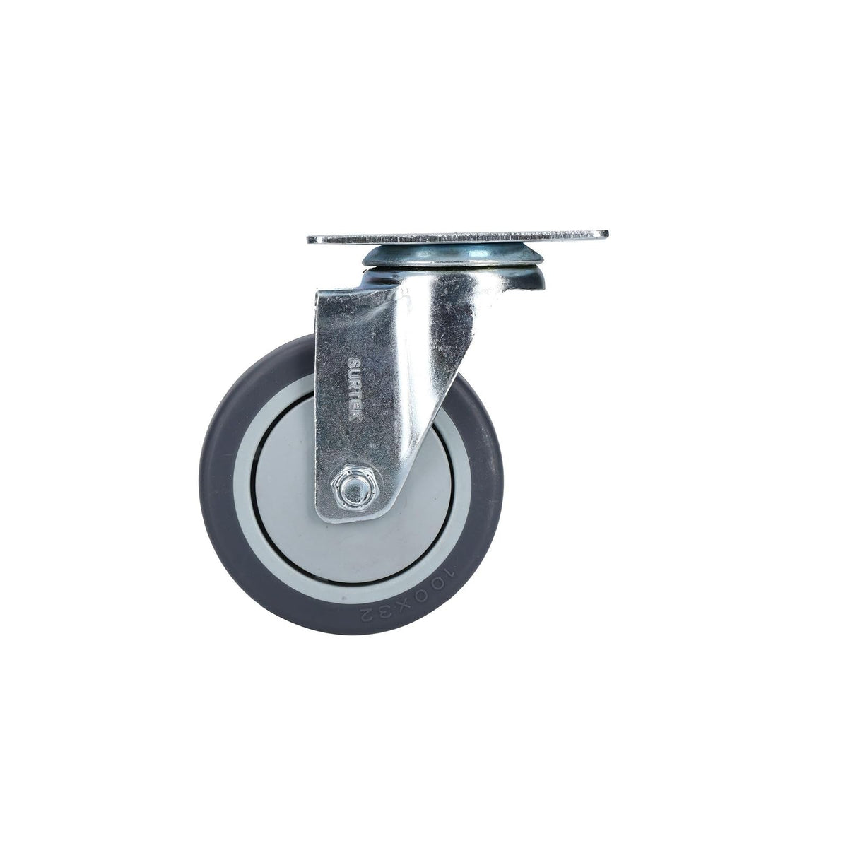 Surtek RT10G Surtek Rodaja de polipropileno y TPR giratoria de 4", color, pack of/paquete de 1