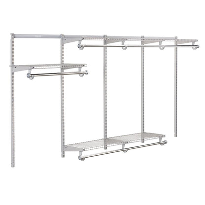 Rubbermaid Configurations - Kit de clóset Personalizado, estantería de Alambre de Metal Ajustable, Acabado de Titanio, Sistema de organización expandible, Hardware Incluido, para clóset del hogar,