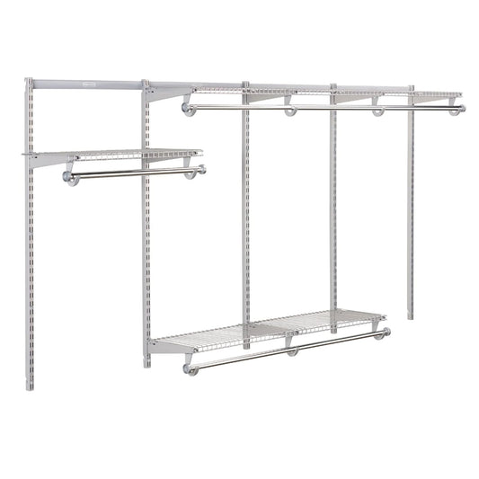 Rubbermaid Configurations - Kit de clóset Personalizado, estantería de Alambre de Metal Ajustable, Acabado de Titanio, Sistema de organización expandible, Hardware Incluido, para clóset del hogar,