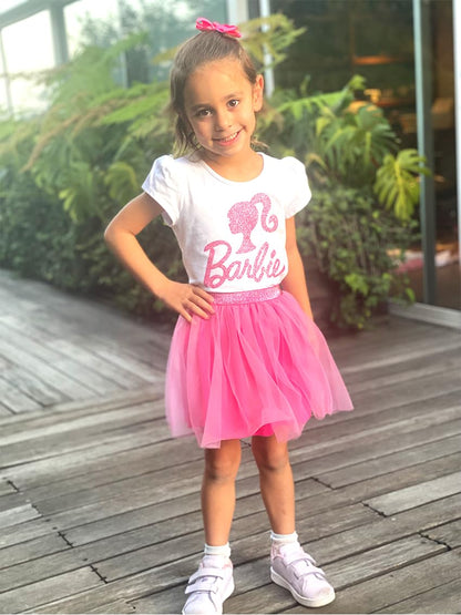 Conjunto Falda + Top Barbie Coleta