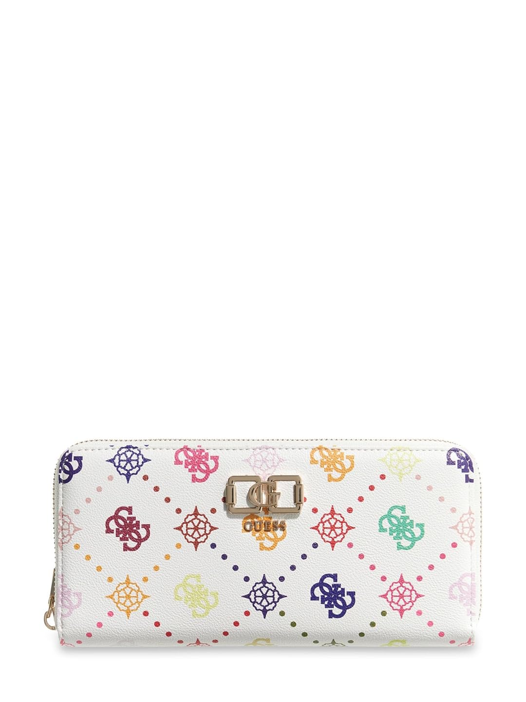 CARTERA GUESS EMELIE LOGO SLG LRG ZIP AROUND MUJER BLANCO MULTICOLOR GM9928146-MUO