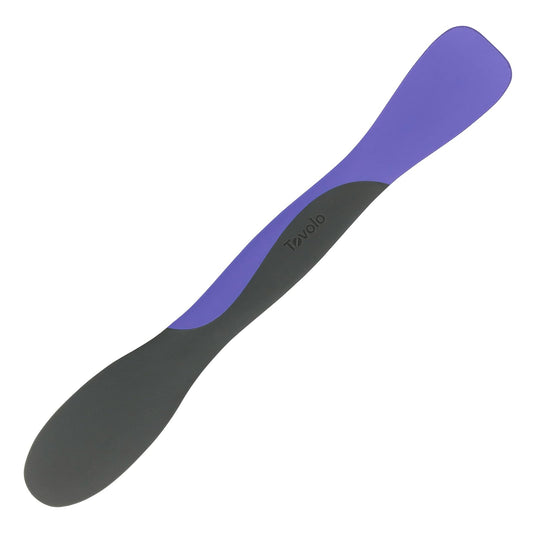 Tovolo - Herramienta de cuchara y esparcir para preparar comidas de cocina, rebanar, esparcir y raspar, muy peri y carbón, grande, bígaro