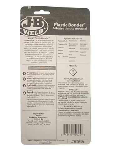 J-B Weld Oficial Jeringa Adhesivo Plastico 50133SPA 25ml