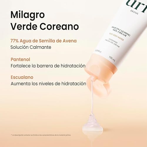 PURITO crema hidratante facial en gel con avena sativa 100 ml - gel hidratante facial para piel grasa y mixta - crema ligera calmante para rostro - skincare coreano