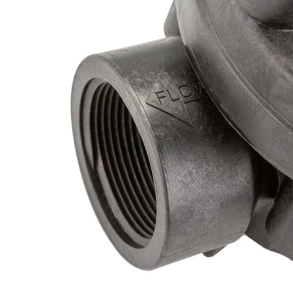 Hunter PGV - Válvula de riego de 1½ pulgadas con control de flujo, diseño combinado de ángulo de globo, cuerpo de plástico resistente, entrada y salida roscada hembra, 20-150 PSI, válvula de riego