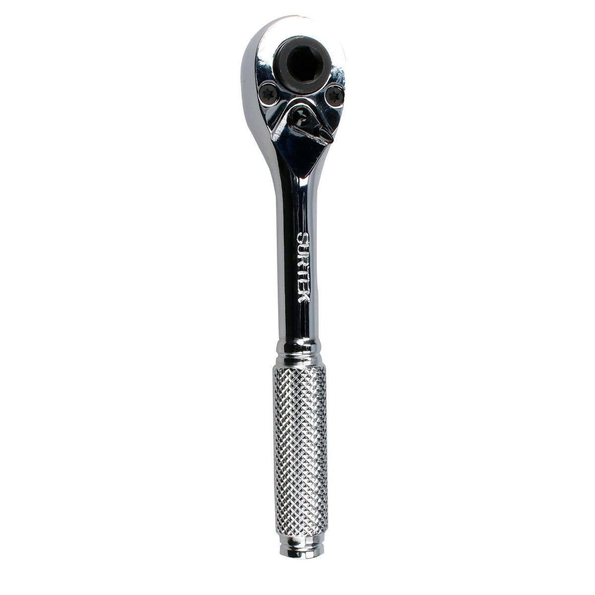 Surtek F4450 Matraca para dado cuadro de 1/4", cabeza tipo pera punta hexagonal