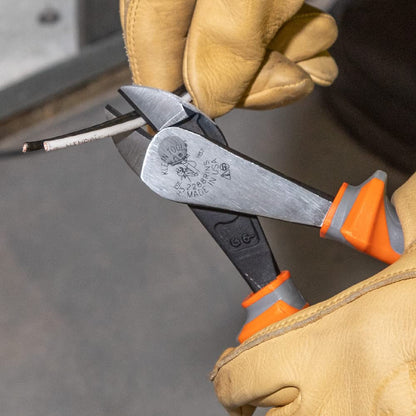 Klein Tools 2288RINS - Alicates diagonales aislados de 1000 V, fabricados en Estados Unidos, diseño de alto apalancamiento, cuchillos endurecidos por inducción, 8 pulgadas