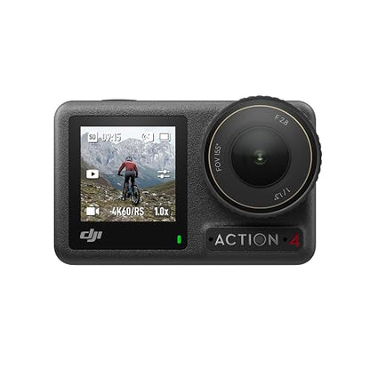 DJI Pack Estándar Osmo Action 4, cámara de acción 4K/120 fps | Sumergible, sensor de 1/1.3 pulgadas, gran rendimiento con poca luz, color D-Log M de 10 bits, batería 1770 mAh