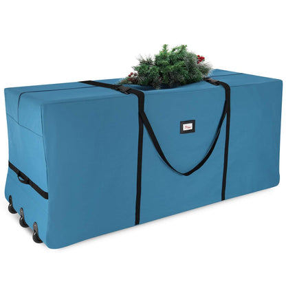 Hearth & Harbor - Bolsa de almacenamiento para árboles de Navidad, bolsa de almacenamiento enrollable extra grande para árboles, se adapta a hasta 9 pies Árboles artificiales desmontados - 9 FT W - Wheels