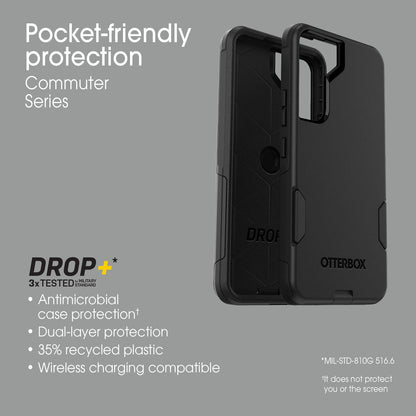 OtterBox - Funda para Galaxy S22 Commuter Series, Color Negro, Delgado y Resistente, amigable con el Bolsillo, con protección de Puerto