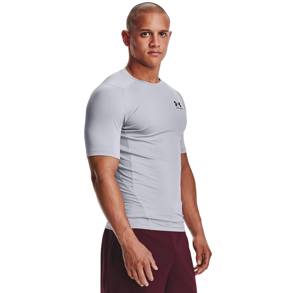 Under Armour HeatGear Camiseta de Compresión para Hombre - Gris (Mod Gray - Black - 011) - XXL