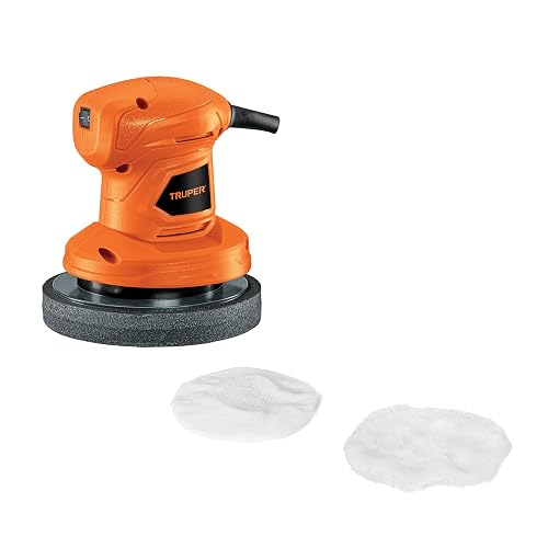 TRUPER Pulidora Orbital de Mano de 6 in 45W, Naranja