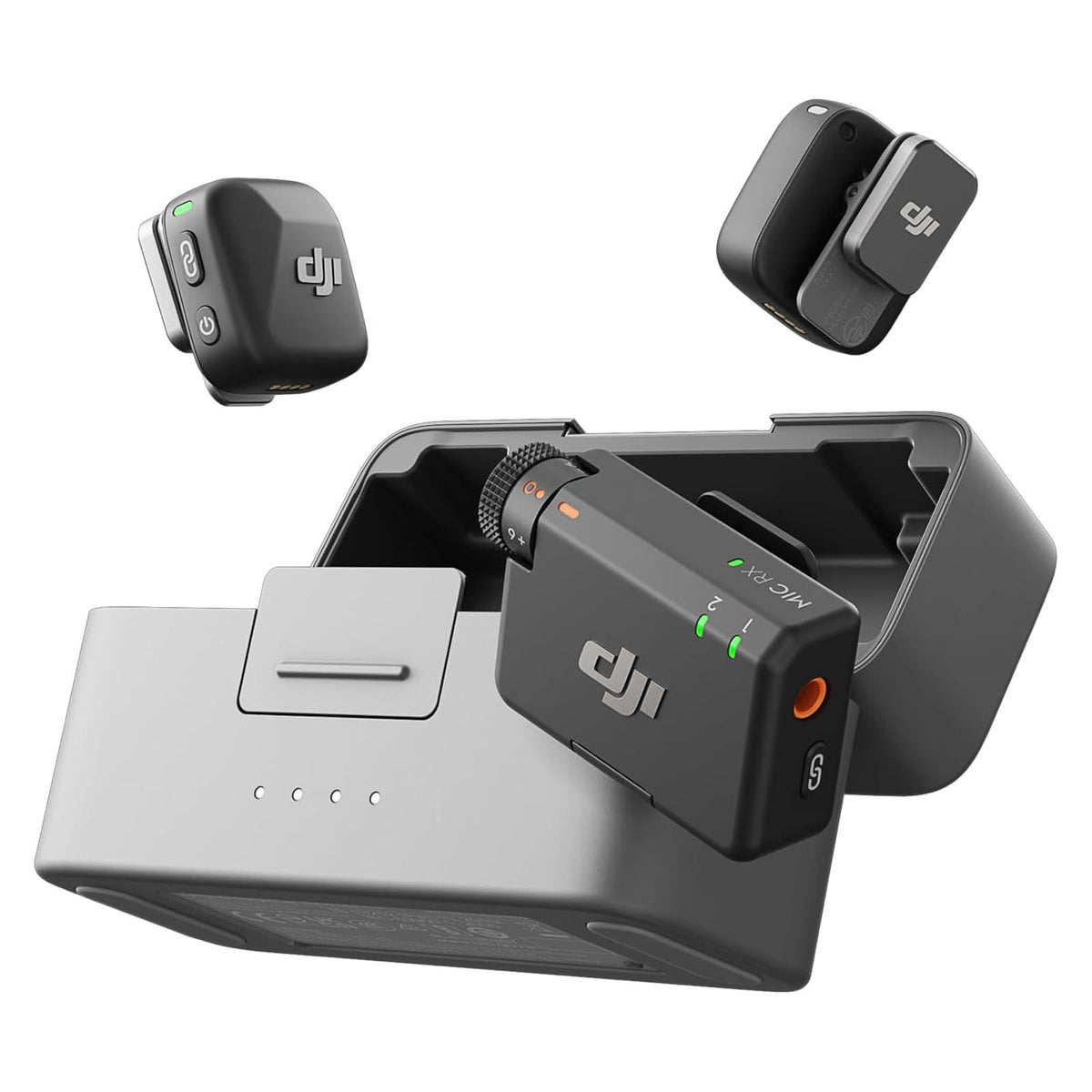 DJI Mic Mini, Micrófono Inalámbrico Compacto - Mic Mini (2 TX + 1 RX + Estuche de carga)