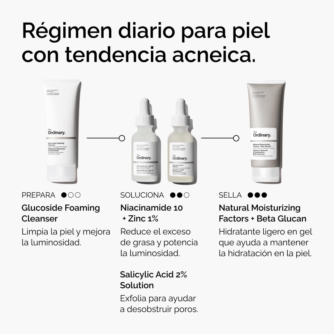 The Ordinary Salicylic Acid 2% Solution, Suero Anti-Imperfecciones con Ácido Salicílico — Suero para piel con tendencia acneica y con brotes, 30ml