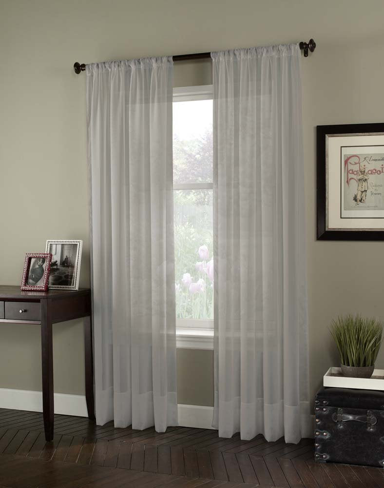 Curtainworks Soho Panel de Cortina Transparente, Blanco Winter - Plateado - 149.9An x 241.3Al cm (1 Paneles)