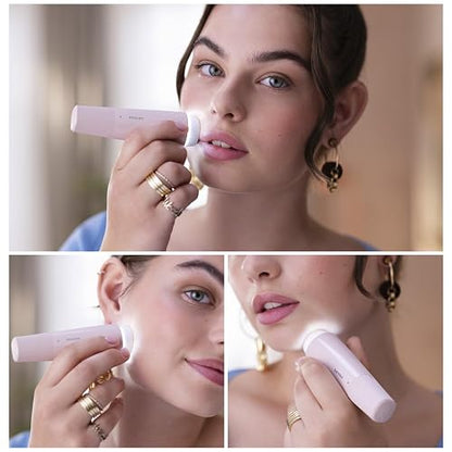 Philips Depiladora Facial Portátil Serie 5000 Para Mujer | Elimina el vello facial con precisión | Luz LED integrada | Cabezal hipoalergénico | Compacta e inalámbrica | BRR454/00