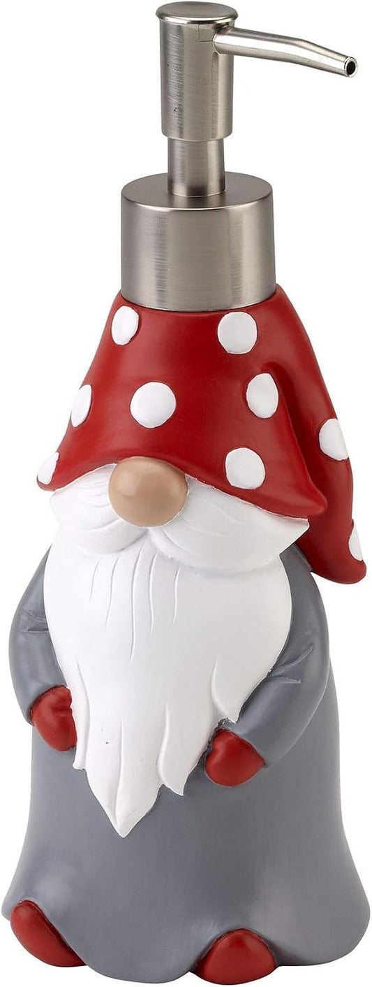 Avanti Linens - Dispensador de jabón/Bomba de loción, Accesorios de encimera, decoración navideña para el hogar (colección Gnomes Walk)