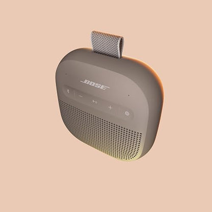 Bose SoundLink - Altavoz Bluetooth Micro portátil, Altavoz inalámbrico para Exteriores, hasta 12 Horas de duración de la batería, Impermeable y a Prueba de Polvo, Piedra Arenisca - Edición Limitada