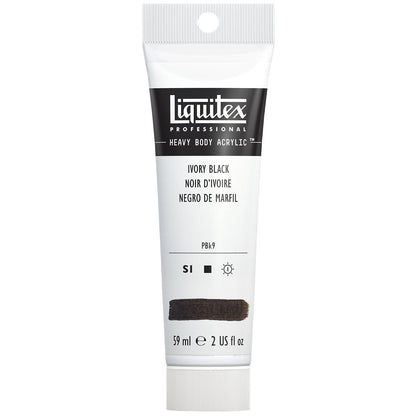 Liquitex Heavy Body pintura acrílica Brilliant Purple 59 ml - Negro (Ivory Black 244)