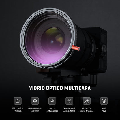 NEEWER 72mm 3 en 1 Filtro ND Variable + CPL + Black Diffusion 1/4 para Filtro de Efecto Cinematográfico de Niebla, ND2-32 (1-5 Pasos), Objetivo Cámara Densidad Neutra Polarizador Circular Multicapa