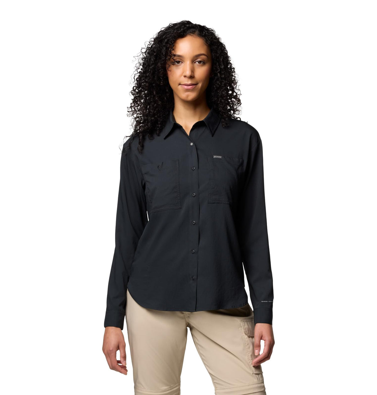 Columbia Silver Ridge camisa de senderismo manga larga para mujer - Negro - - CH