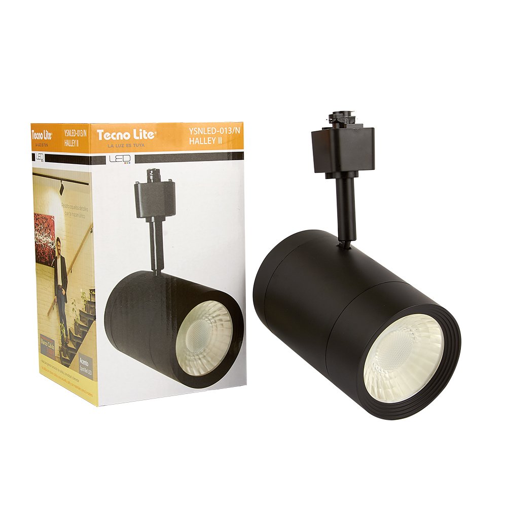 Tecnolite Lámpara Spot de Riel LED Dirigible 14.5 W - Negro