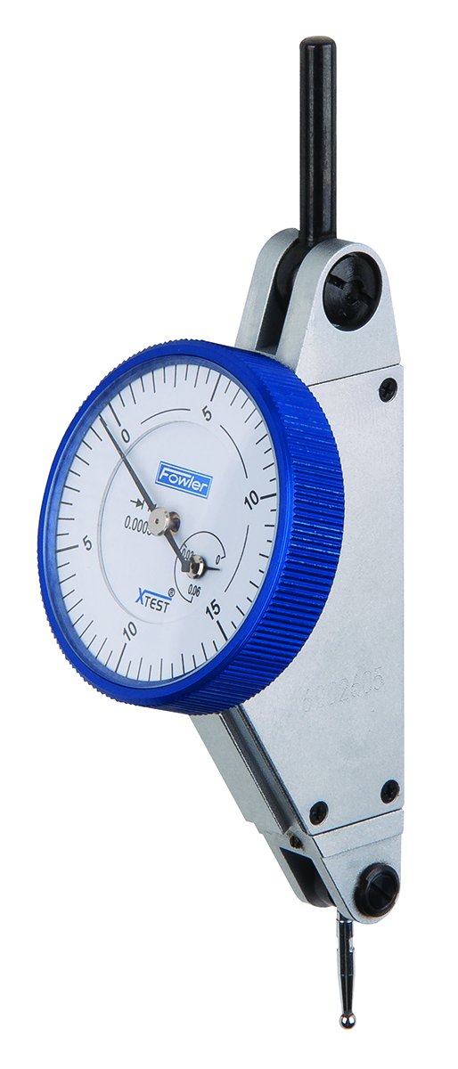 Fowler Full Warranty 52-562-001-0 Horizontal White Dial X-Test Indicator, 0.0005" Graduation Interval, 0.060" Maximum Measuring Range, 1.5" Diameter