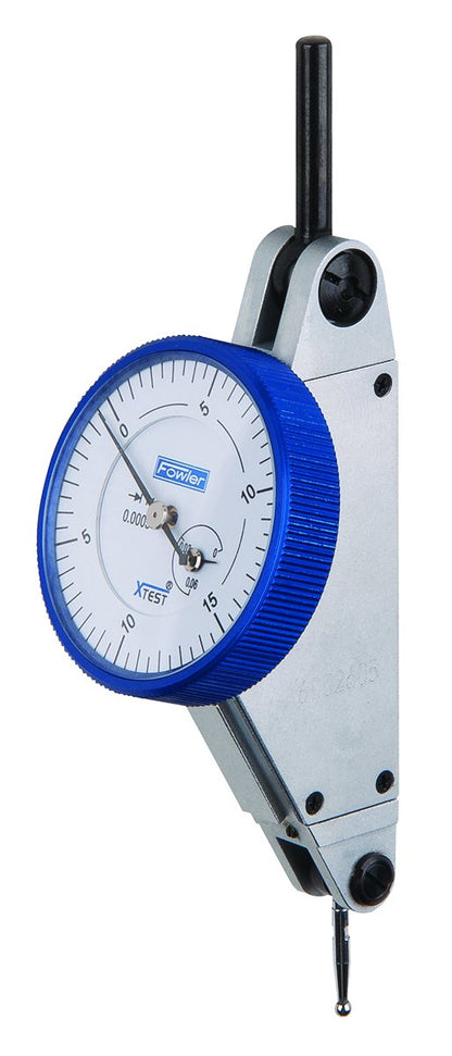 Fowler Full Warranty 52-562-001-0 Horizontal White Dial X-Test Indicator, 0.0005" Graduation Interval, 0.060" Maximum Measuring Range, 1.5" Diameter