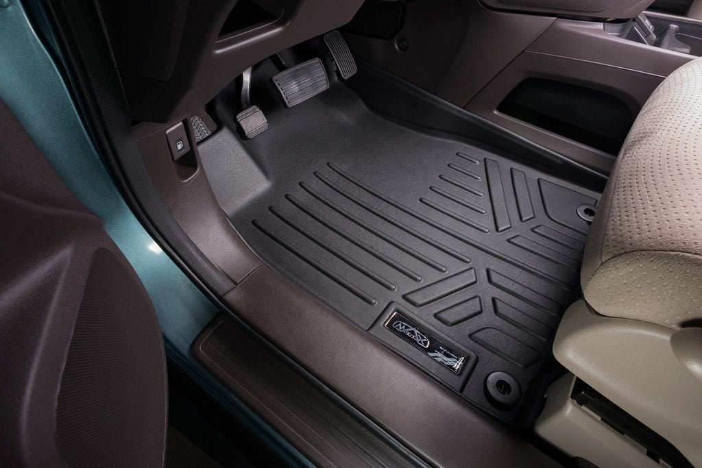 SMARTLINER Juego de tapetes de Piso de Recubrimiento, de 2 Filas, para Honda CR-V 2012-2016, Color Negro