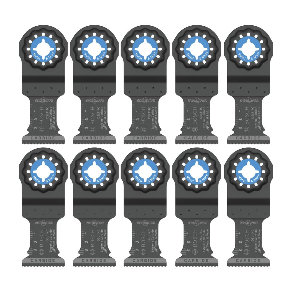 Bosch OSL114C-10 1-1/4" Starlock® - Hoja oscilante de carburo multiherramienta para corte de inmersión (10 unidades)