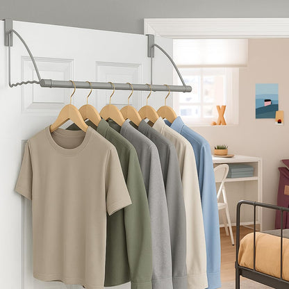 Holdn Colgador de Almacenamiento Sobre Puerta | Gris, paquete de 1, ropa, toallas, ampliable