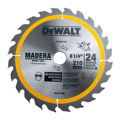 DEWALT Hoja para Sierra Circular 8-1/4", 24 Dientes, DWA03100