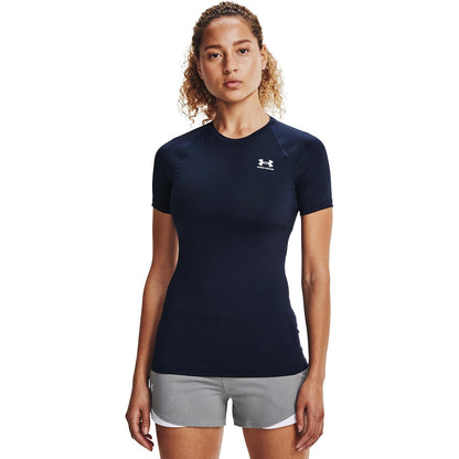 Under Armour Heatgear - Camiseta de compresión de Manga Corta Sudadera para Mujer