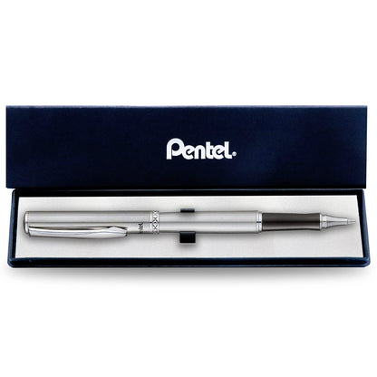 Pentel Bolígrafo Gel Sterling Cuerpo de Acero Inoxidable - Plata