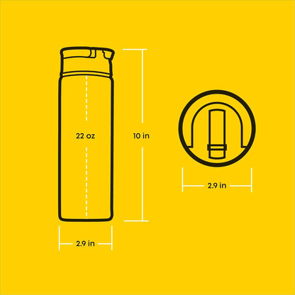 JoyJolt Star Wars - Botella de agua de acero inoxidable de Darth Vader con tapa abatible con popote, botella de agua aislada al aspiradora de 22 onzas, vaso sin BPA para deportes y viajes, regalos de