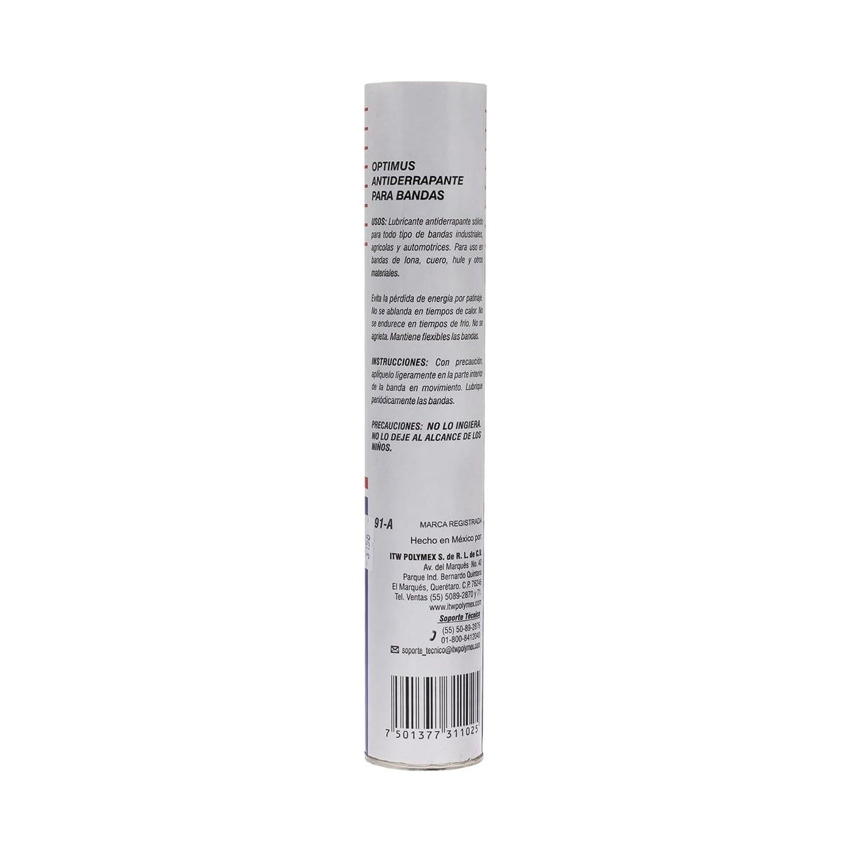 Cosmético para Bandas. Anti-derrapante Optimus® QUIMICA TF ® Barra sólida 360 g.