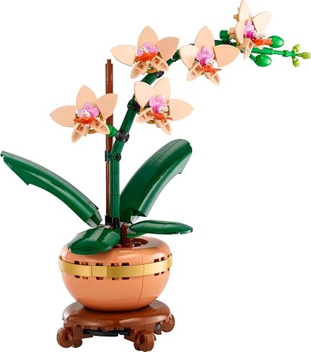 LEGO Mini Orquídea - Model Kit para Adultos, Años 18+ - Flores Artificiales - Decoración para Escritorio, Recamara - 10343
