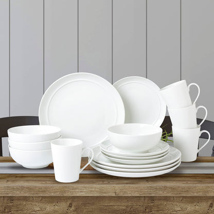 Le Bonne Table by Crown Baccara - Vajilla de Porcelana, de 16 piezas, 4 personas