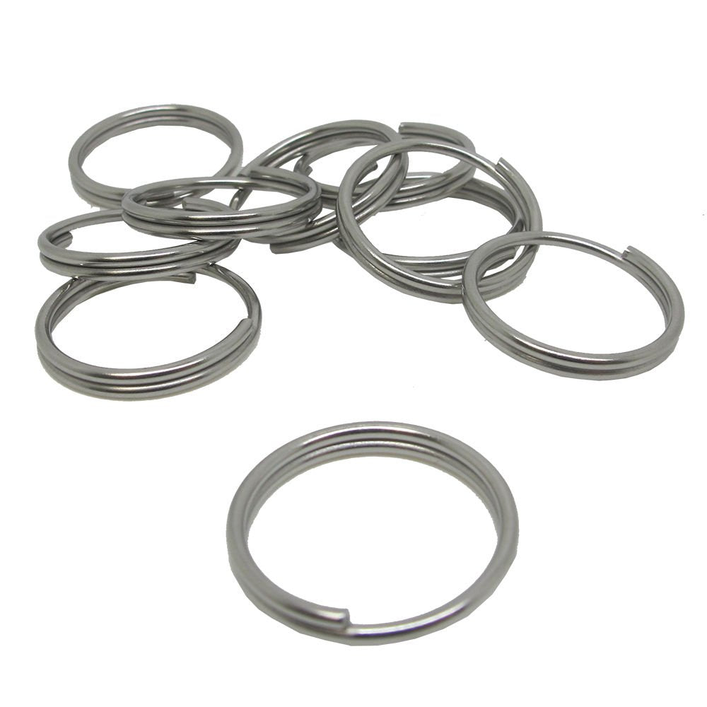 Pack de 10 anillas para BCD de buceo - Acero inoxidable de 1,6 mm - 24 mm