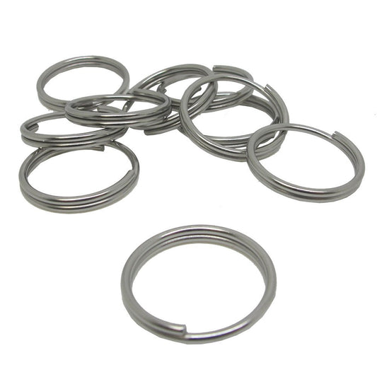 Pack de 10 anillas para BCD de buceo - Acero inoxidable de 1,6 mm - 24 mm