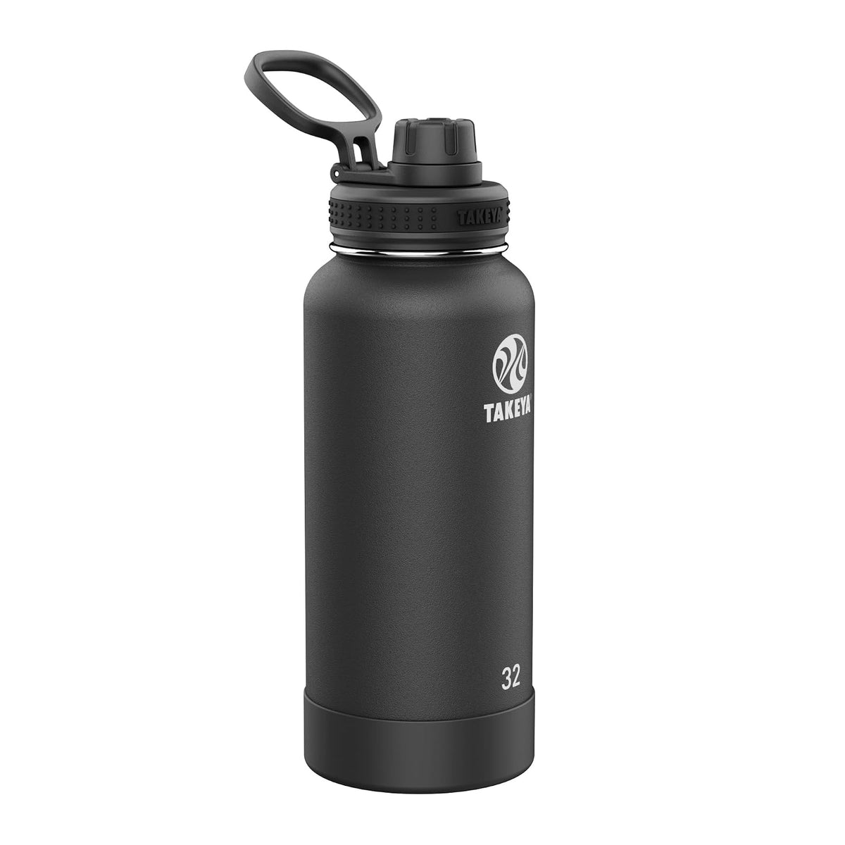 Takeya Actives Botella de Agua Aislada de Acero Inoxidable - 0.9 Litros - Activos - Ónix