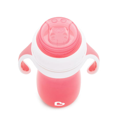 Munchkin Soft Transition Sippy Cup con asas de entrenamiento, 10 oz, rosa