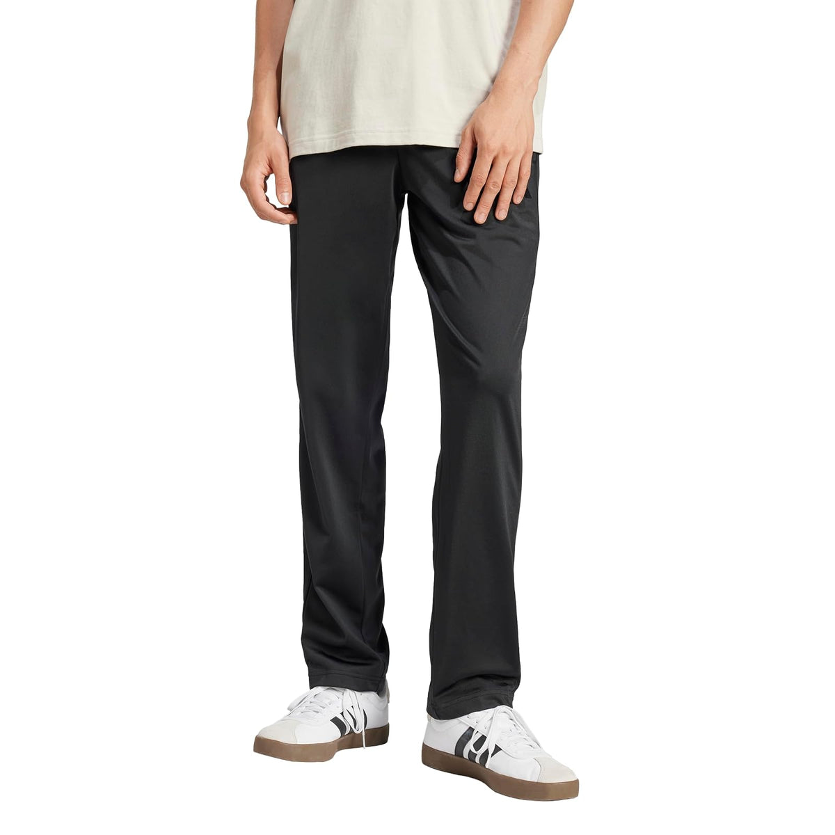 adidas 3-Stripes Tricot Regular Fit Open Hem Sportswear Track Pants Pantalones Deportivos Hombre - CH - Negro - Negro