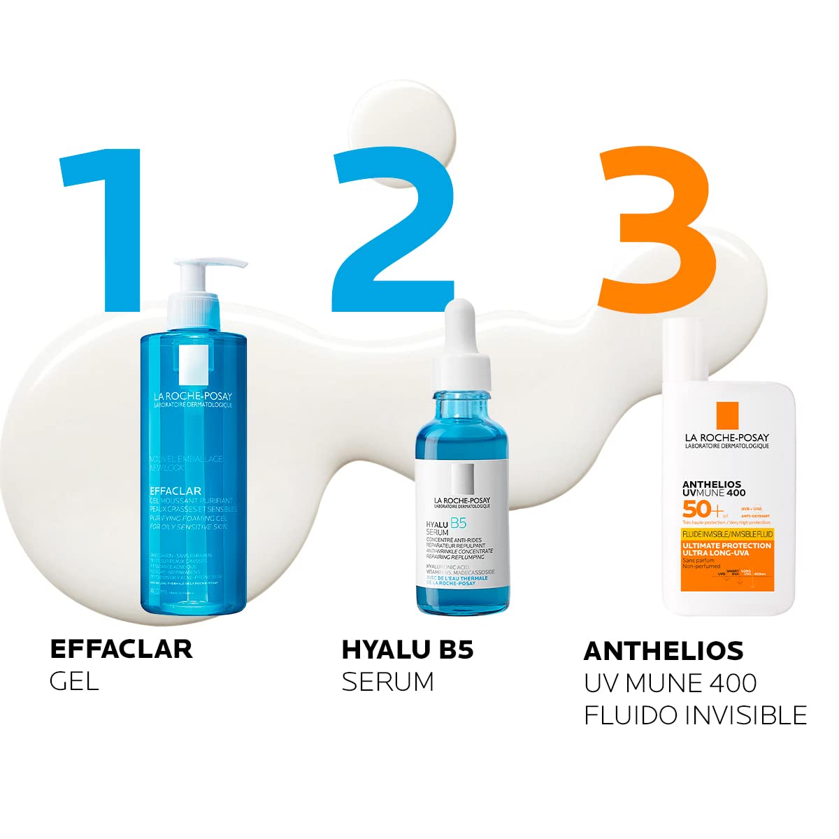 La Roche-Posay Anthelios UVMune 400 Fluido Invisible FPS 50+, Protector Solar, con Mexoryl 400, para Todo Tipo de Piel, Textura Ligera, Apto para Uso Diario, 50 ml