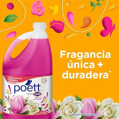 Poett Pack Limpiador Aromatizante Alegra tu día y flores de primavera 2un x 4 lts