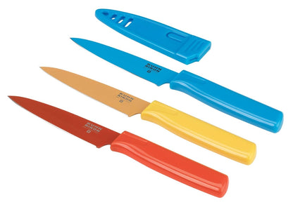 Kuhn Rikon 2847 Colori Paring Knife Set, red/yellow/blue