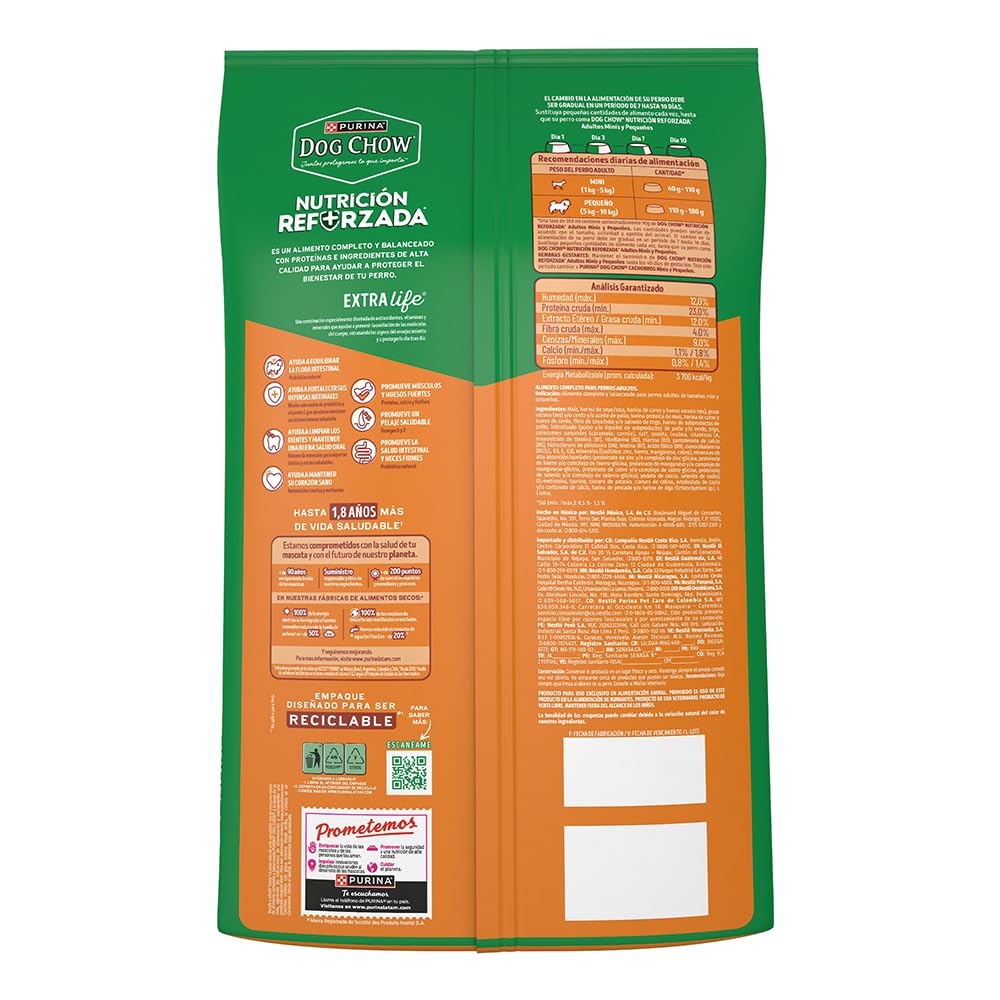 Dog Chow Purina Adulto Raza Mini y Pequeña Sabor Carne y Pollo 7.5Kg