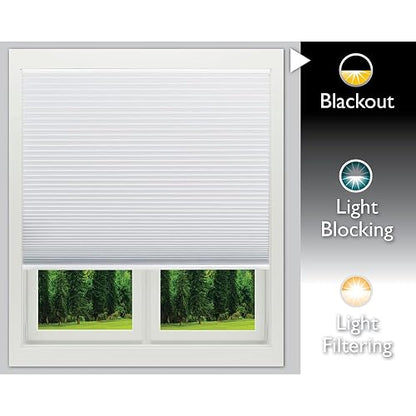 Easy Lift Trim-at-Home Cordless Cellular Blackout Fabric Shade Natural, 36 in x 64 in, (Fits windows 19"- 36")
