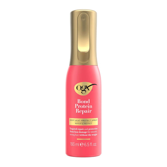 OGX, Heat Protect Multi-Tasker, BOND REPAIR, Spray Protector Térmico, 80% Menos Quiebre, Protección de Hasta 450 °F